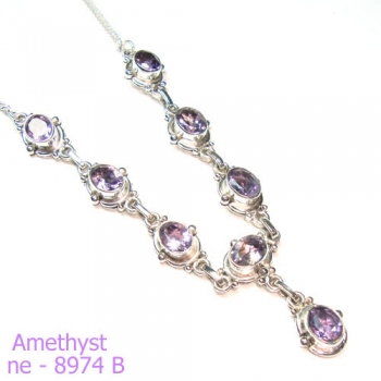 925 sterling silver amethyst necklace